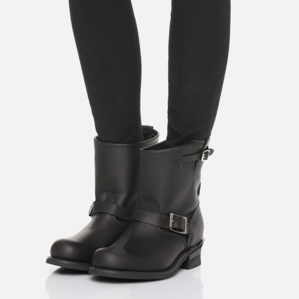 FRYE ENGINEER 8R Boots - FRYE FOUND Black Ankle Boots
